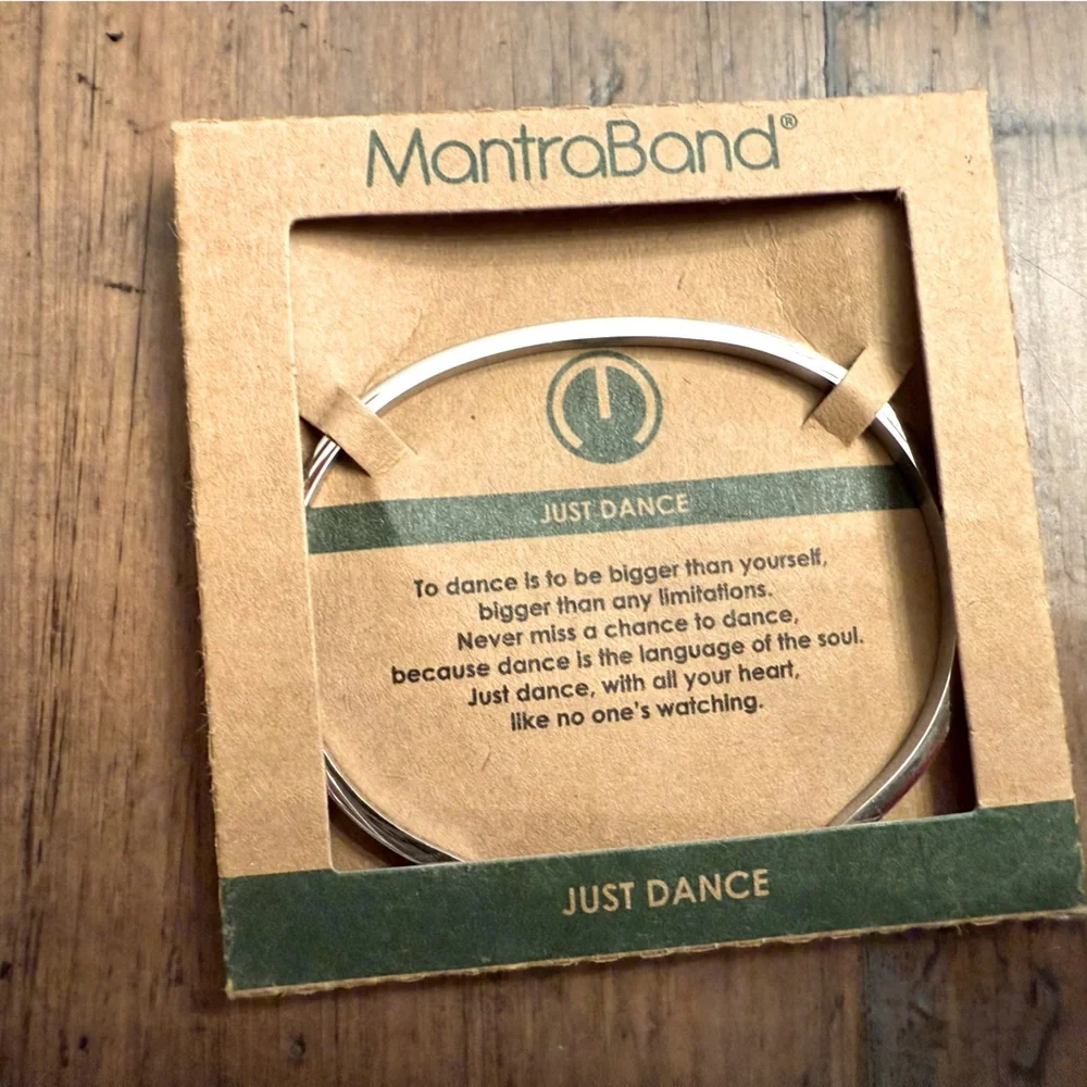 Mantraband stainless steel adjustable bracelet “Just Dance”. NWOT